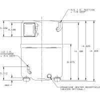 Холодильный компрессор герметичный поршневой Bristol H23A 423 DBEA